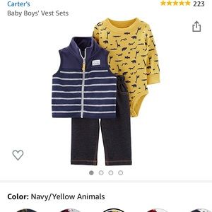 Carter’s 3 Piece 3M Navy/Yellow Set! NWT!!